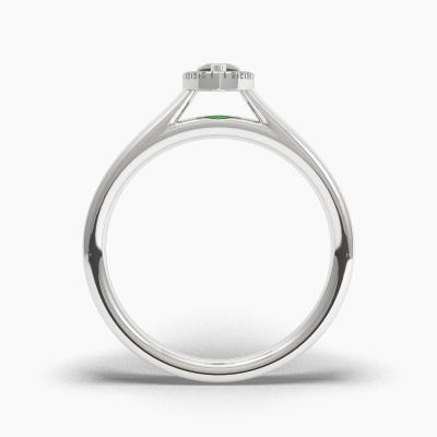 Halo Emerald Engagement Rings TN62635 - Image 4
