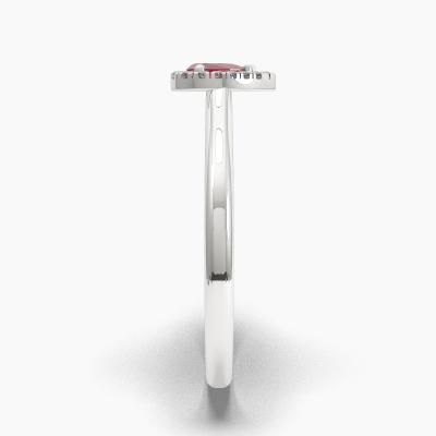Δαχτυλιδι Halo με Κόκκινο Ρουμπίνι σε κοπή Pear Cut TN62565 - Image 3