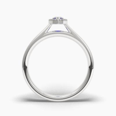 Halo Sapphire Engagement Rings TN62705 - Image 4