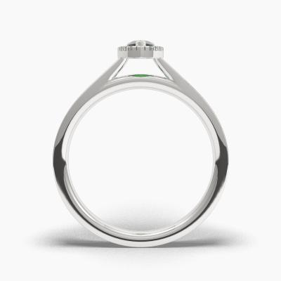 Halo Emerald Engagement Rings TN62636 - Image 4