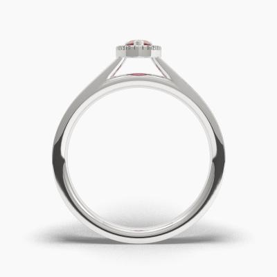 Halo Ruby Engagement Rings TN62566 - Image 4