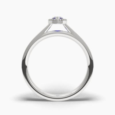 Halo Sapphire Engagement Rings TN62706 - Image 4