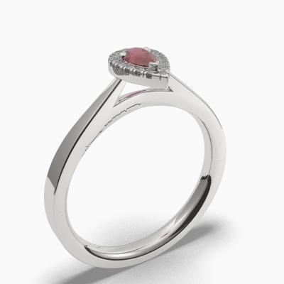 Halo Ruby Engagement Rings TN62567