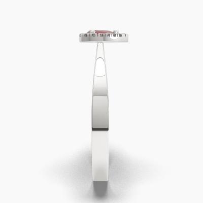 Δαχτυλιδι Halo με Κόκκινο Ρουμπίνι σε κοπή Pear Cut TN62567 - Image 3