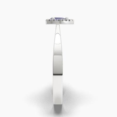 Halo Sapphire Engagement Rings TN62707 - Image 3