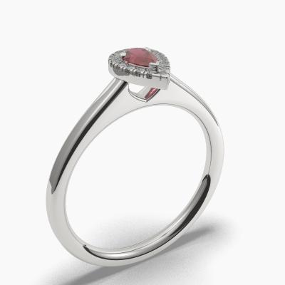Halo Ruby Engagement Rings TN62568