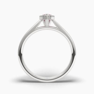 Δαχτυλιδι Halo με Κόκκινο Ρουμπίνι σε κοπή Pear Cut TN62569 - Image 4