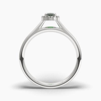 Halo Emerald Engagement Rings TN62610 - Image 4