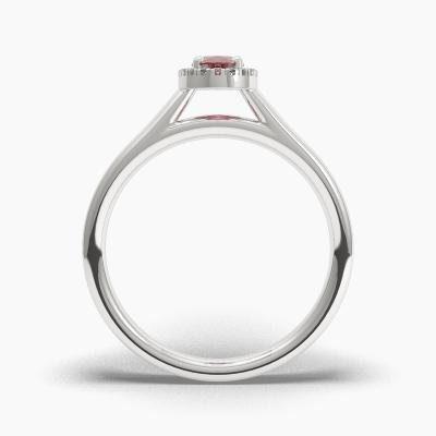 Δαχτυλιδι Halo με Κόκκινο Ρουμπίνι σε κοπή Oval Cut TN62540 - Image 3