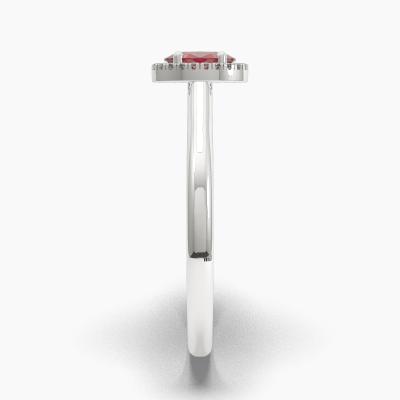 Δαχτυλιδι Halo με Κόκκινο Ρουμπίνι σε κοπή Oval Cut TN62540 - Image 4