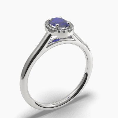 Halo Sapphire Engagement Rings TN62680