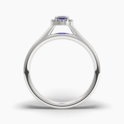 Halo Sapphire Engagement Rings TN62680 - Image 4