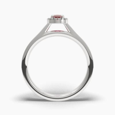 Halo Ruby Engagement Rings TN62541 - Image 4