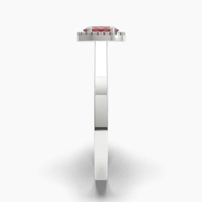 Halo Ruby Engagement Rings TN62541 - Image 3