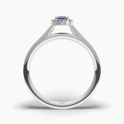 Halo Sapphire Engagement Rings TN62681 - Image 4