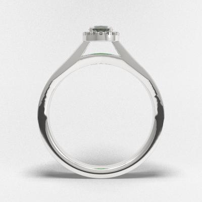 Halo Emerald Engagement Rings TN62612 - Image 4