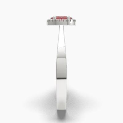 Δαχτυλιδι Halo με Κόκκινο Ρουμπίνι σε κοπή Oval Cut TN62542 - Image 3