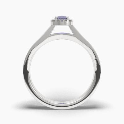 Halo Sapphire Engagement Rings TN62682 - Image 4