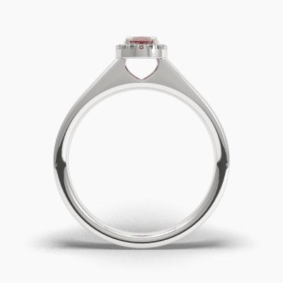Δαχτυλιδι Halo με Κόκκινο Ρουμπίνι σε κοπή Oval Cut TN62543 - Image 3