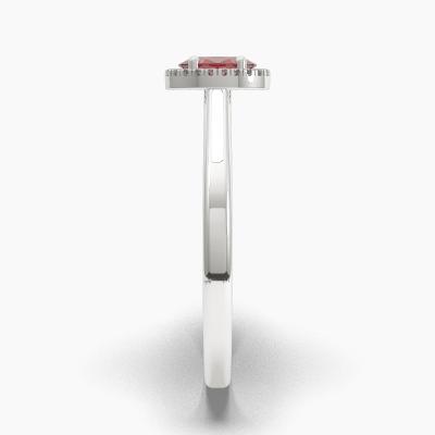 Δαχτυλιδι Halo με Κόκκινο Ρουμπίνι σε κοπή Oval Cut TN62543 - Image 4