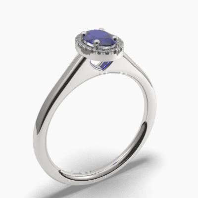 Halo Sapphire Engagement Rings TN62683