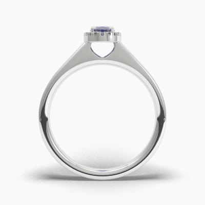 Halo Sapphire Engagement Rings TN62683 - Image 4