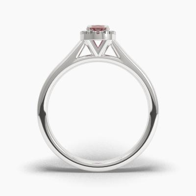 Δαχτυλιδι Halo με Κόκκινο Ρουμπίνι σε κοπή Oval Cut TN62544 - Image 4