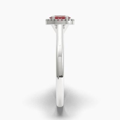 Δαχτυλιδι Halo με Κόκκινο Ρουμπίνι σε κοπή Oval Cut TN62544 - Image 3