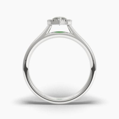 Halo Emerald Engagement Rings TN62640 - Image 4