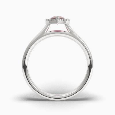 Halo Ruby Engagement Rings TN62570 - Image 4
