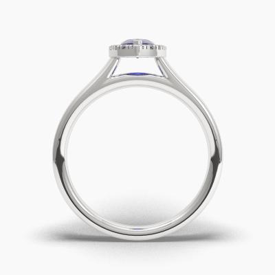 Halo Sapphire Engagement Rings TN62710 - Image 4