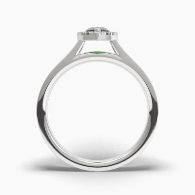 Halo Emerald Engagement Rings TN62641 - Image 4
