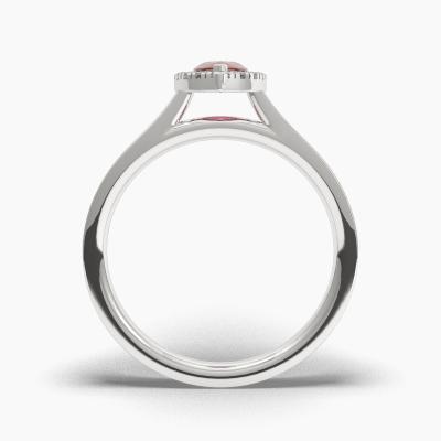 Halo Ruby Engagement Rings TN62571 - Image 4