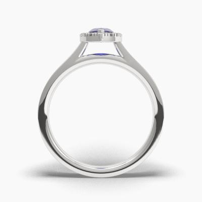 Halo Sapphire Engagement Rings TN62711 - Image 4