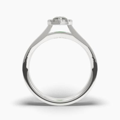 Halo Emerald Engagement Rings TN62642 - Image 4