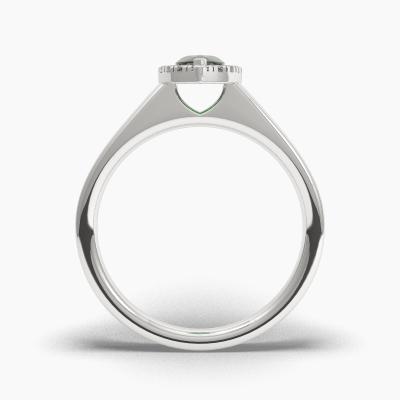Halo Emerald Engagement Rings TN62643 - Image 4