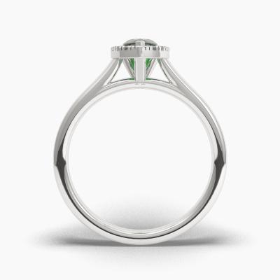 Halo Emerald Engagement Rings TN62644 - Image 4