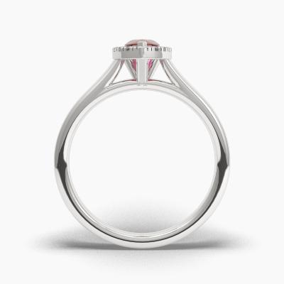 Halo Ruby Engagement Rings TN62574 - Image 4