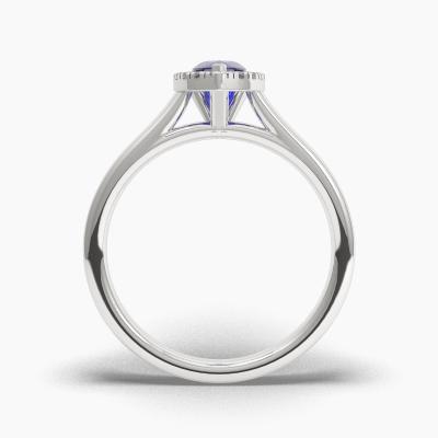Halo Sapphire Engagement Rings TN62714 - Image 4