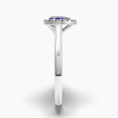 Halo Sapphire Engagement Rings TN62714 - Image 3