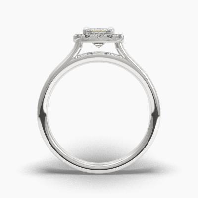 Δαχτυλιδι Halo με Διαμάντι σε κοπή Emerald Cut TN62230 - Image 3
