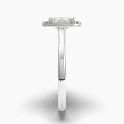 Δαχτυλιδι Halo με Διαμάντι σε κοπή Emerald Cut TN62230 - Image 4