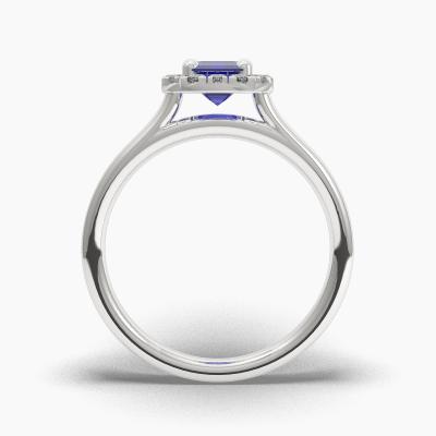 Halo Sapphire Engagement Rings TN62670 - Image 4