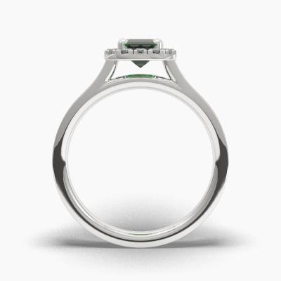 Halo Emerald Engagement Rings TN62601 - Image 4