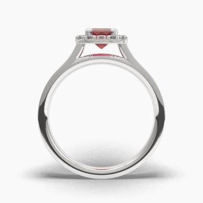 Halo Ruby Engagement Rings TN62531 - Image 3