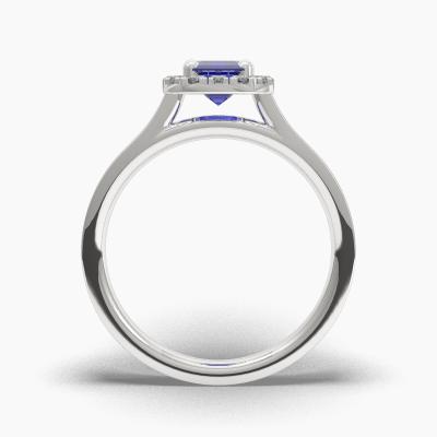 Halo Sapphire Engagement Rings TN62671 - Image 4