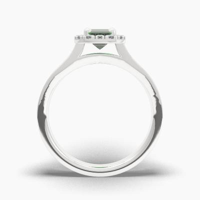Halo Emerald Engagement Rings TN62602 - Image 4