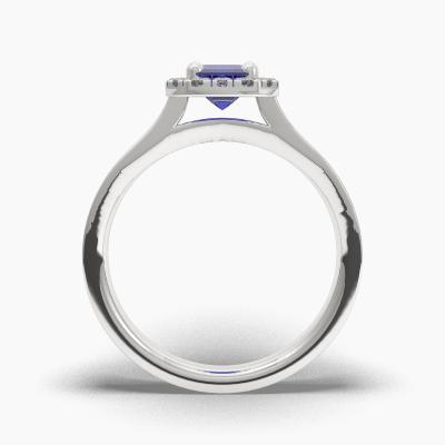 Halo Sapphire Engagement Rings TN62672 - Image 4