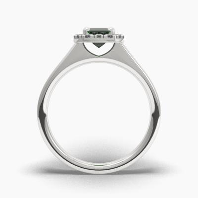 Halo Emerald Engagement Rings TN62603 - Image 4