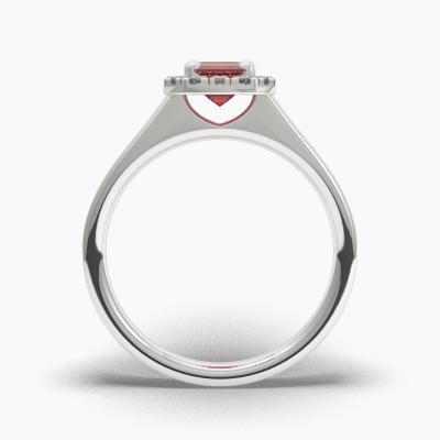 Halo Ruby Engagement Rings TN62533 - Image 3